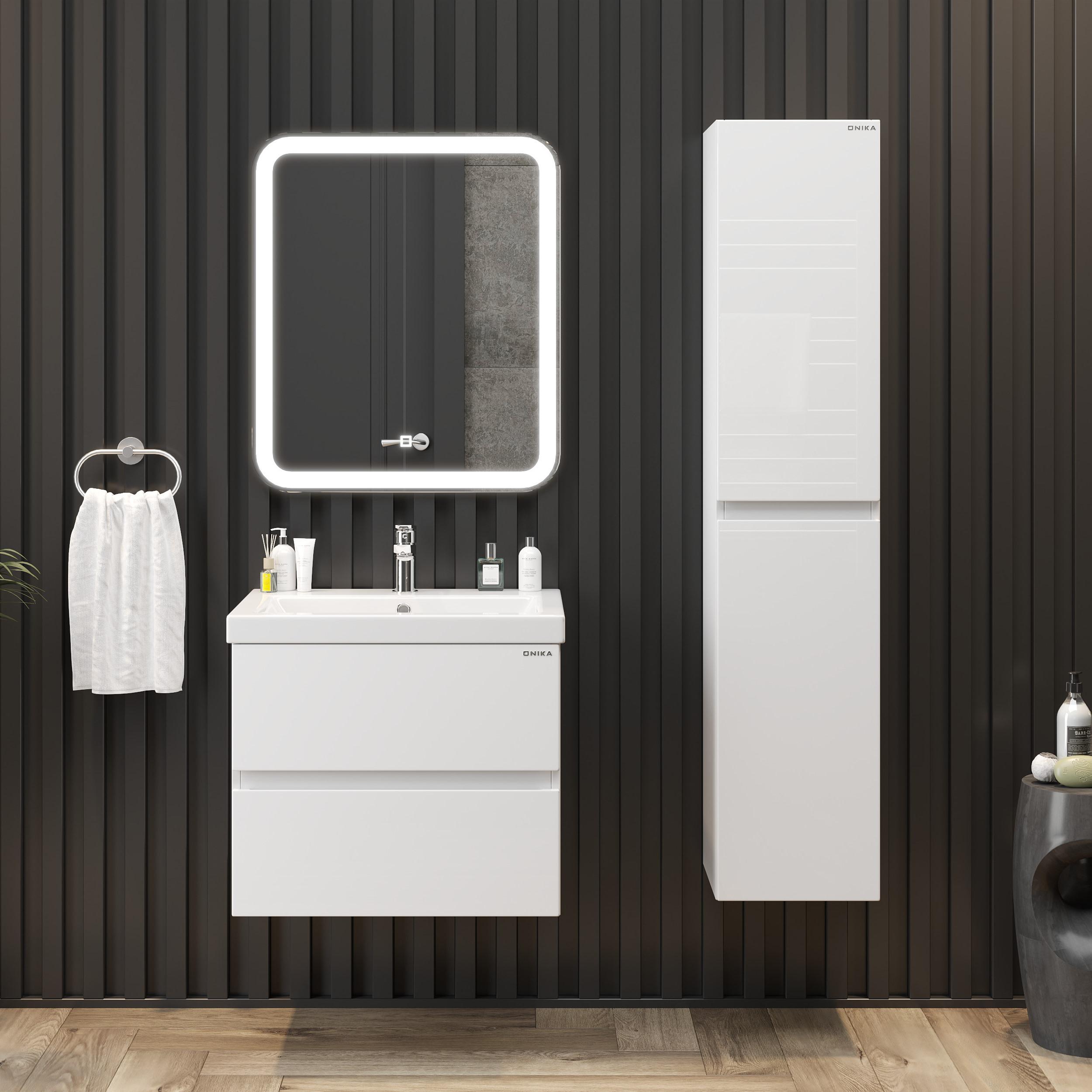 Тумба Onika Эвада 70 подвесная, белая (ум. Como 70)