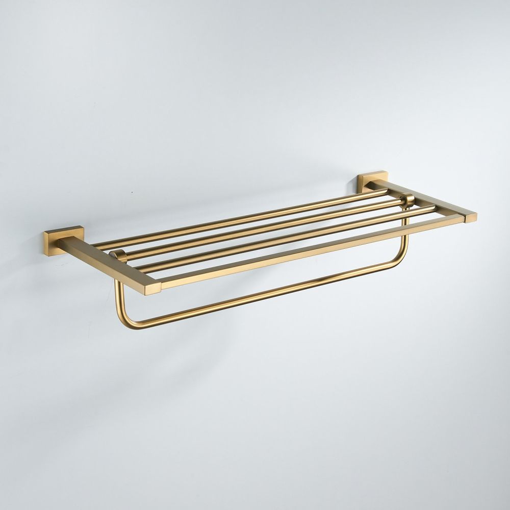 Полка для полотенец Shevanik SG5608G, золотой сатин