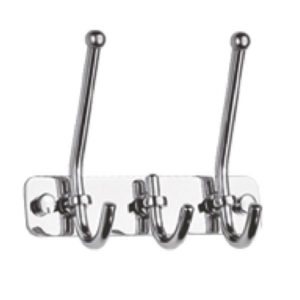 Планка с крючками для полотенец Haiba HB201-3, хром