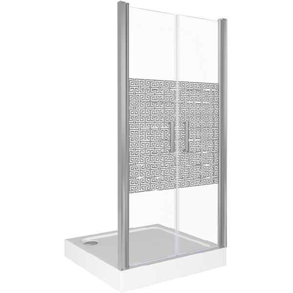 Душевая дверь в нишу Good Door Fantasy SD-100-F-CH 100 профиль Хром стекло прозрачное с рисунком Душевая дверь в нишу Good Door Fantasy SD-100-F-CH 100 профиль Хром стекло прозрачное с рисунком