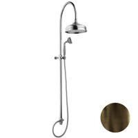 Nicolazzi Doccia Душевая стойка с верхним душем Ø 30см, с переключателем и ручным душем, цвет: тёмная бронза