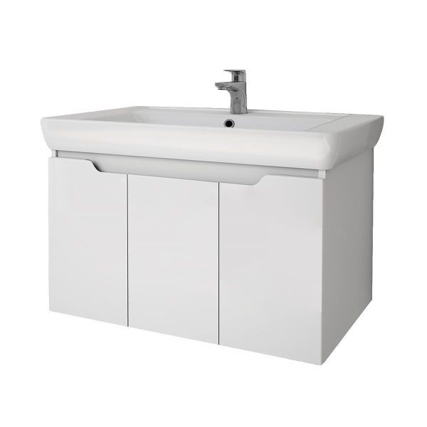 Тумба под раковину подвесная Dreja Q(D) 80 см, белый