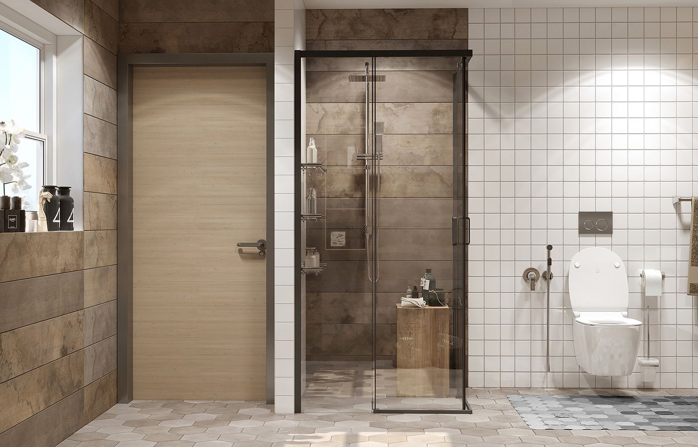 Душевой уголок Ambassador Queen Black 11011204, квадратный, профиль черный, 100х100 см