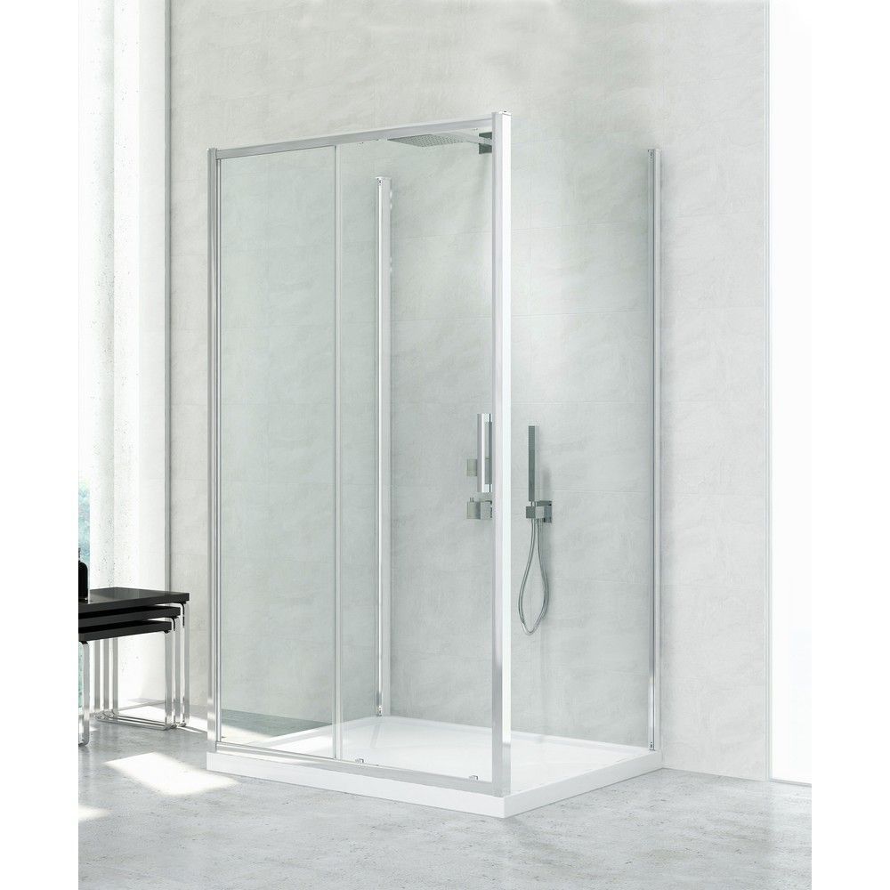 Душевое ограждение NEW TRENDY NEW CORRINA  120x90x195 K-0481 (хром)