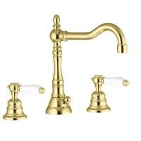 FIMA|Carlo Frattini Herend Смеситель для раковины, на 3 отверстия, с поворотным изливом, с донным клапаном, цвет золото FIMA|Carlo Frattini Herend Смеситель для раковины, на 3 отверстия, с поворотным изливом, с донным клапаном, цвет золото