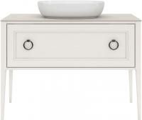 Тумба PLAZA Classic напольная с ящиками 120, белая матовая