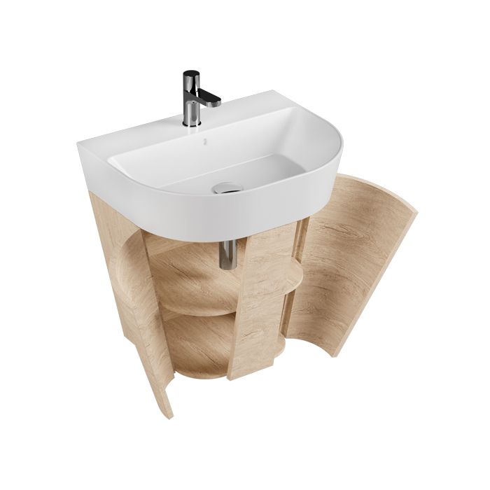 AZZURRA FORMA Раковина накладная/подвесная  65х50х16 см, с 1 отв под смеситель, цвет белый, артикул FMLP06550T0MBI*1