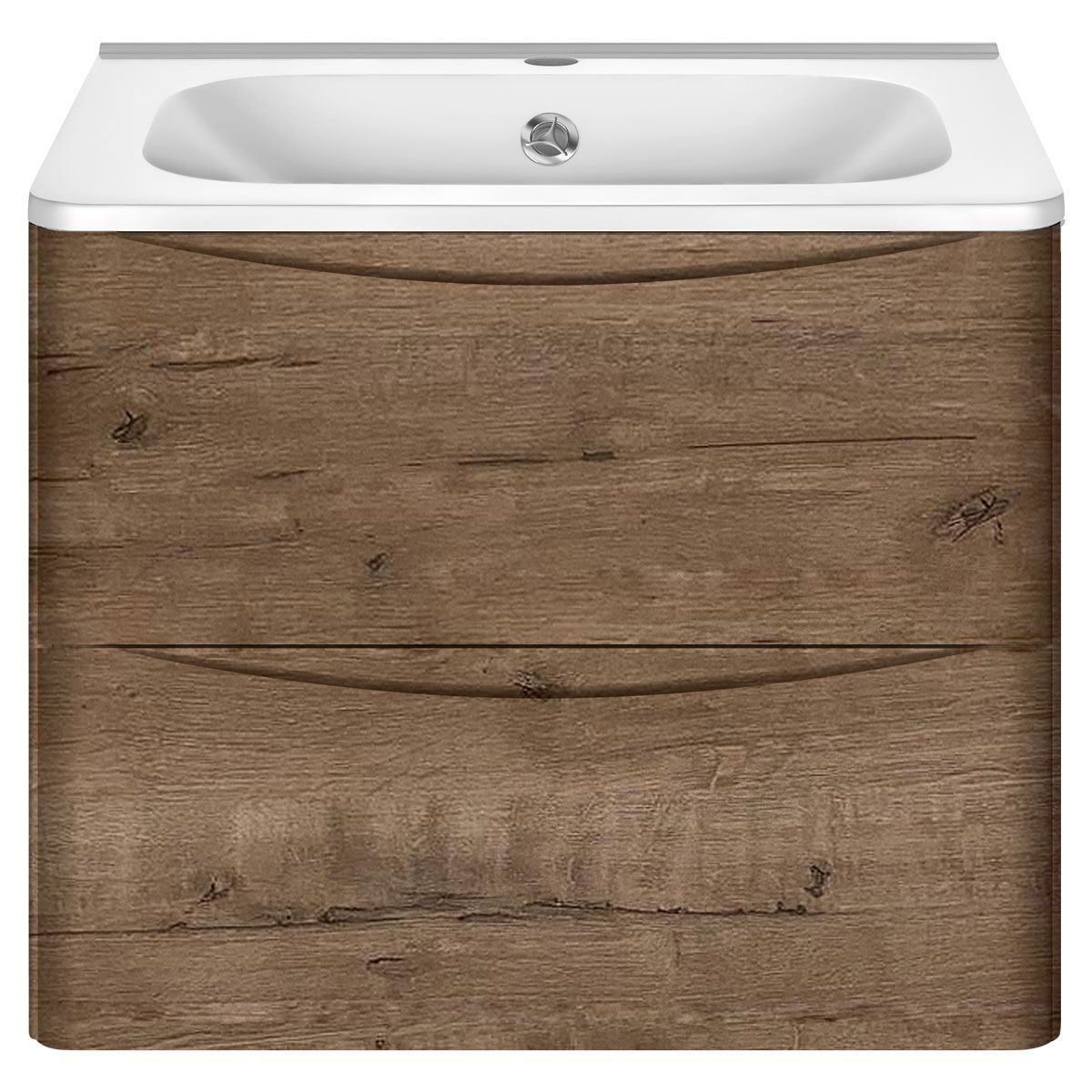 База под раковину Paola 600 подвесная, 2 выкатных ящика soft close, V.Oak