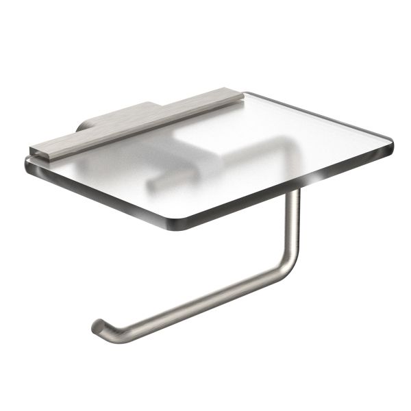 Держатель для туалетной бумаги с полкой WONZON & WOGHAND GRAFFITY, Брашированный никель (WW-9326-BN)