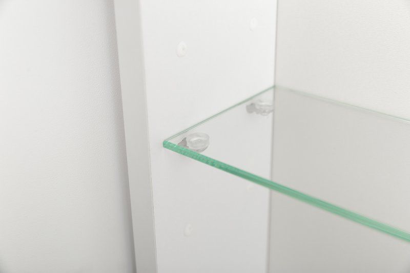 Зеркальный шкаф с одной распашной дверью, с двумя стеклянными полками, со встроенной подсветкой и сенсорным выключателем SPC-GRT-500/800-1A-LED-TCH, артикул SPC-GRT-500/800-1A-LED-TCH