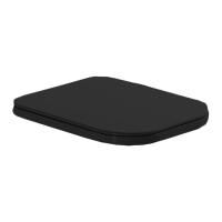 Simas Henges Сиденье для унитаза быстросъемное, с микролифтом, цвет NERO MATT, петли хром