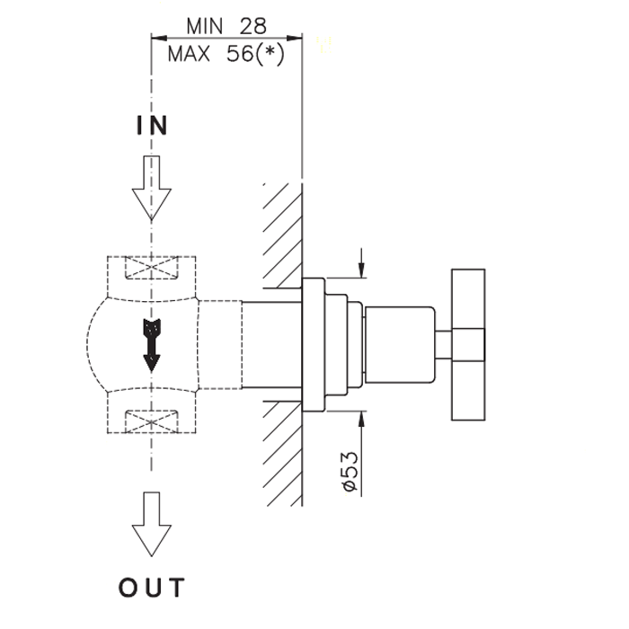 Внутренняя часть, Nicolazzi, назначение-для запорного вентиля, стандарт подвода воды-3/4"