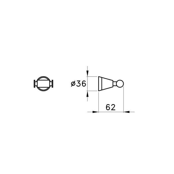 Stella 130 Крючок двойной 1082bis цвет: хром Stella 130 Крючок двойной 1082bis цвет: хром