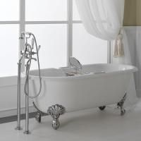 Devon Draycott Ванна чугунная (без отв-й для смес), 170х79хh61см, цвет: белый, ножки Eagle алюминий полированный (без слива-перел)
