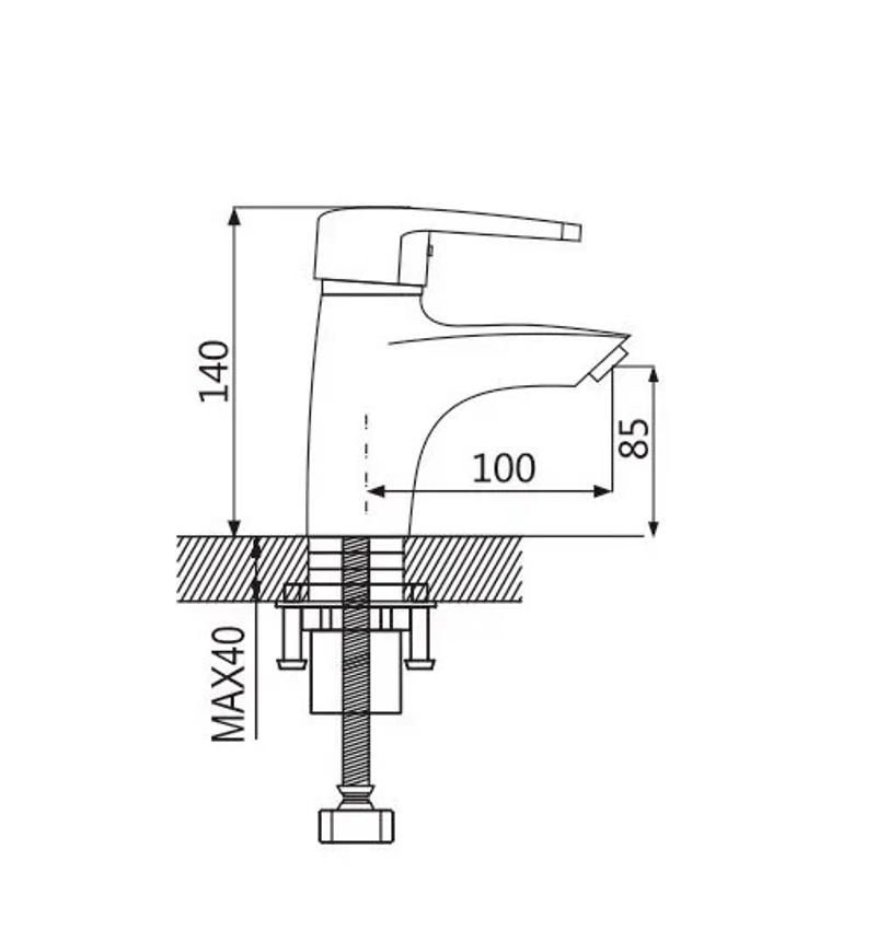 Смеситель для раковины Shevanik S5001F, белый/хром