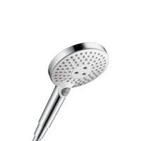 Ручной душ, Hansgrohe, Raindance Select S, диаметр лейки, мм-125, форма-круглая, количество режимов-3, тип струи-Rain, RainAir, Whirl, цвет-белый/хром Ручной душ, Hansgrohe, Raindance Select S, диаметр лейки, мм-125, форма-круглая, количество режимов-3, тип струи-Rain, RainAir, Whirl, цвет-белый/хром