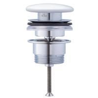 DURAVIT Донный клапан нажимной, для раковин с переливом, цвет белый DURAVIT Донный клапан нажимной, для раковин с переливом, цвет белый