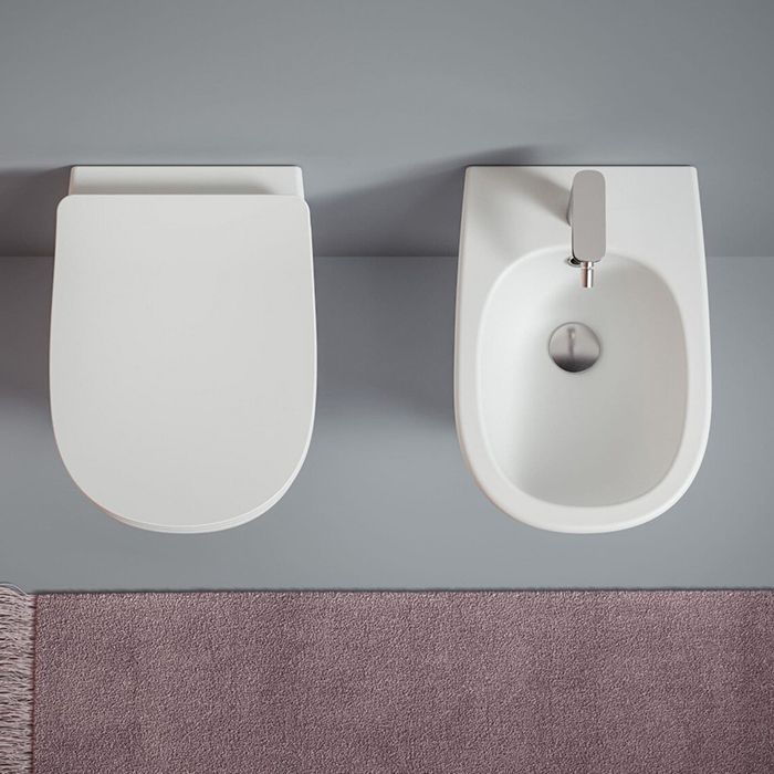 Artceram TEN Унитаз подвесной, 52х36см, безободковый, с крепежом, цвет: белый матовый