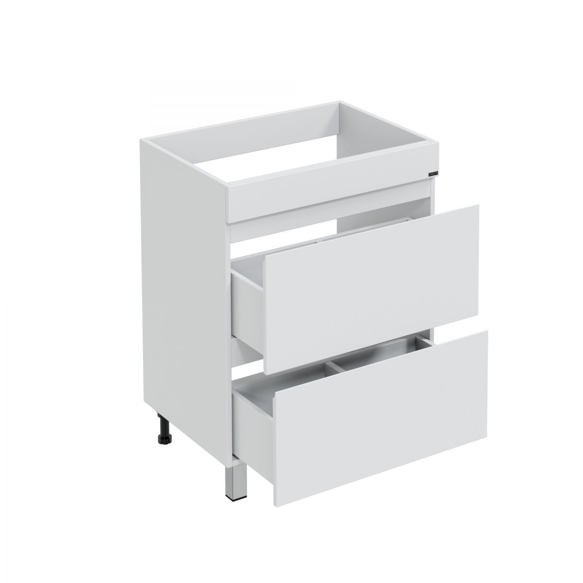 Тумба под раковину над стиральной машиной напольная "Марс 68" 2 ящ, напольная (ум. Юпитер 1300*500 литой мрамор)