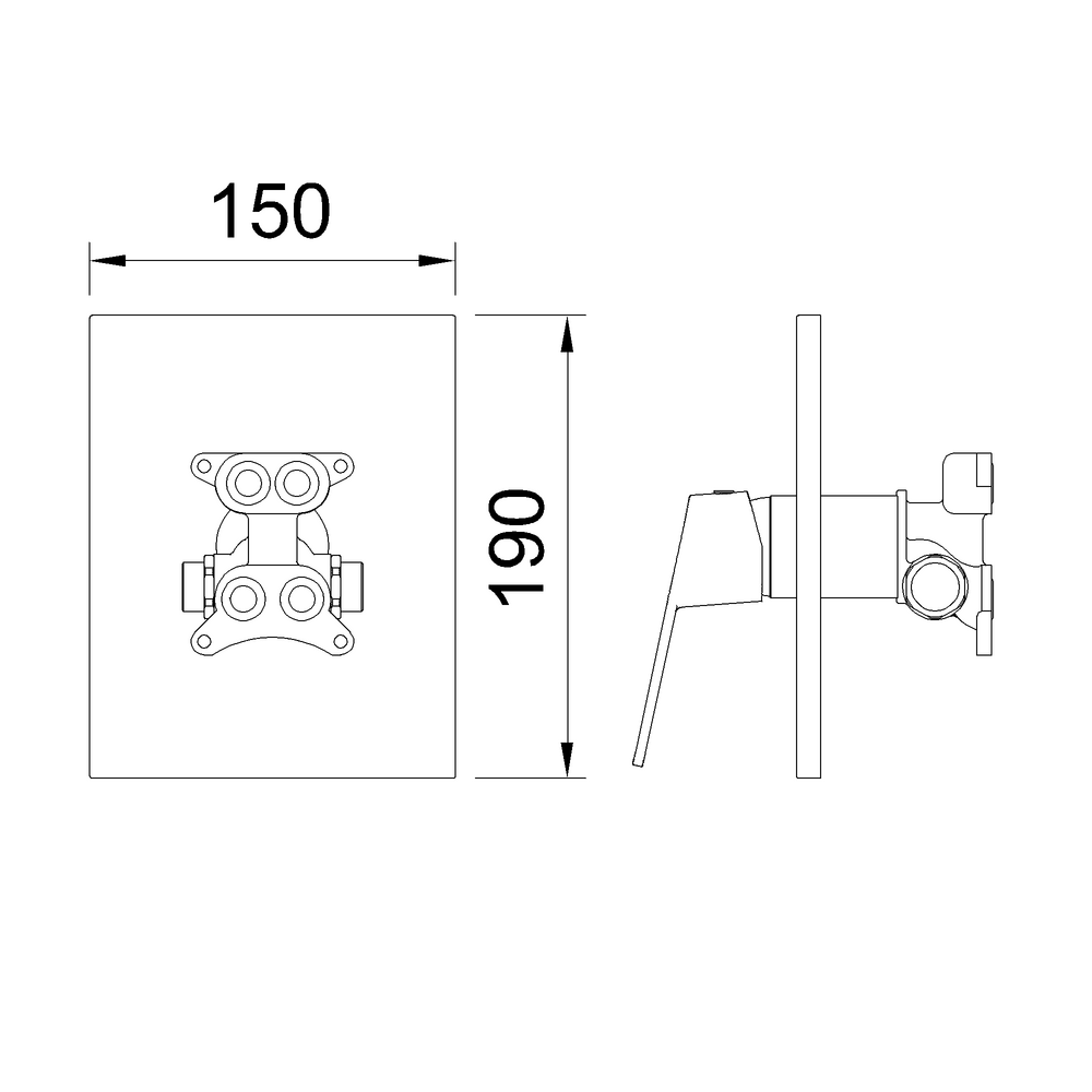 Смеситель PANAM EVO XTREME 62227 для душа на 1 потребитель