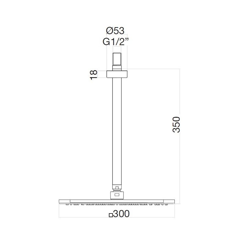 Верхний душ Webert AC0943010, золото