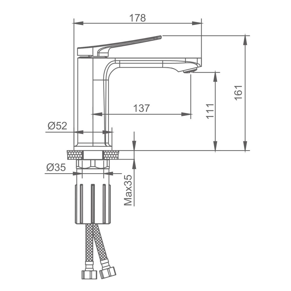 Смеситель для раковины Splenka S40.10.06, черный