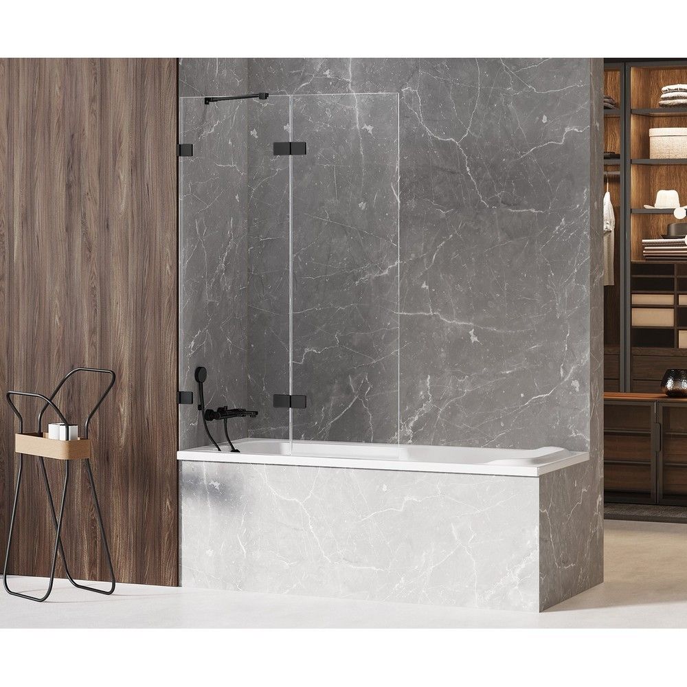 Шторка для ванны NEW TRENDY AVEXA 110 см EXK-1984 L (черный)