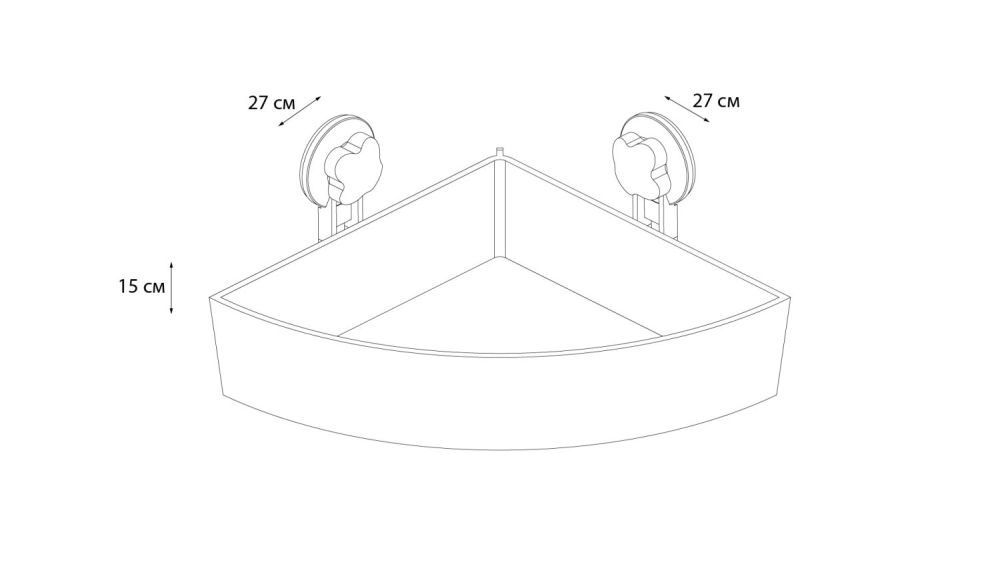 Полочка угловая одноэтажная Grampus Blonde, GR-7086, белая, артикул GR-7086