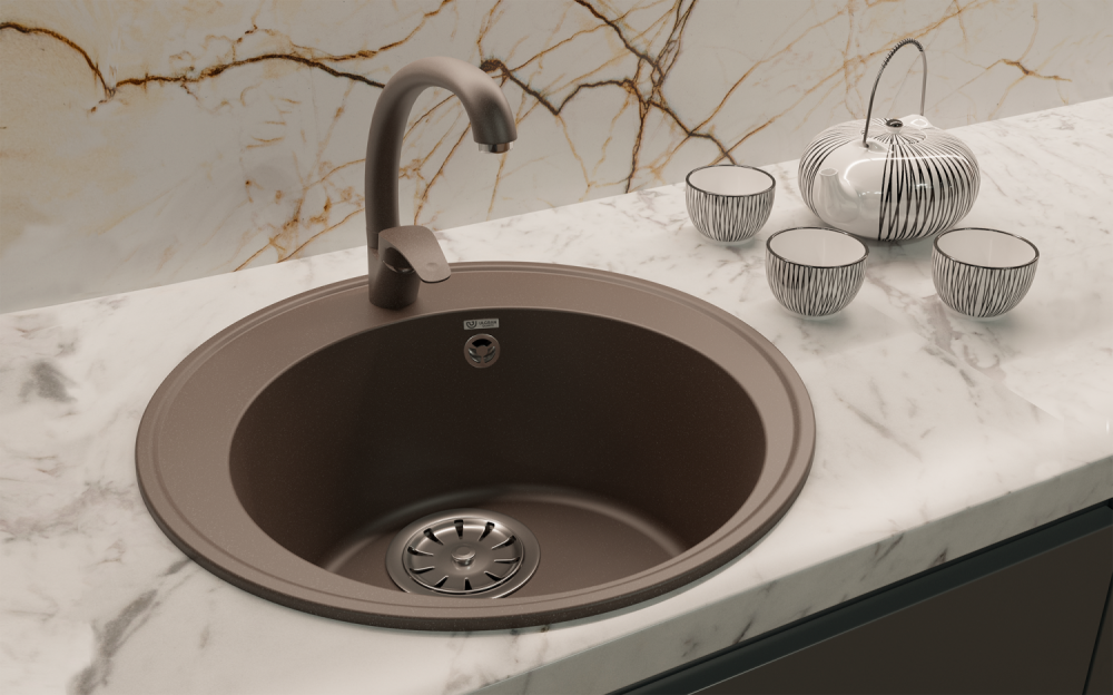 Мойка ULGRAN Quartz бетон (Nora 485-05), артикул Nora 485-05