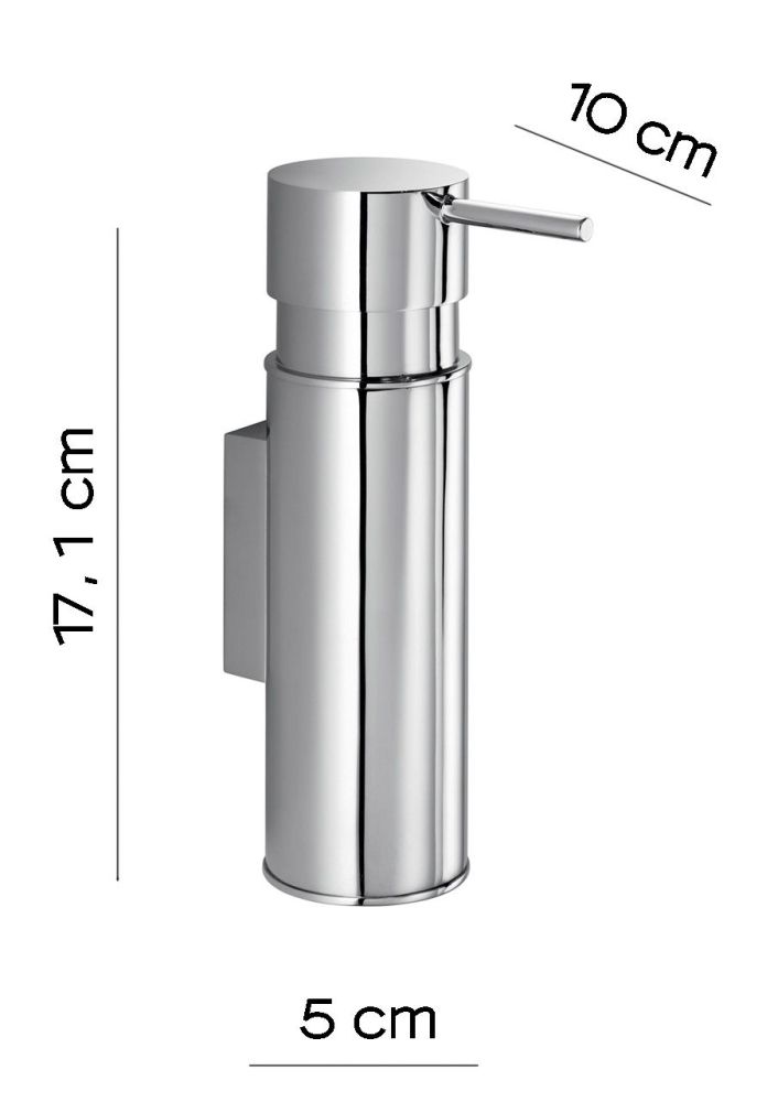 Gedy Kyron, настенный металлический дозатор, цвет хром