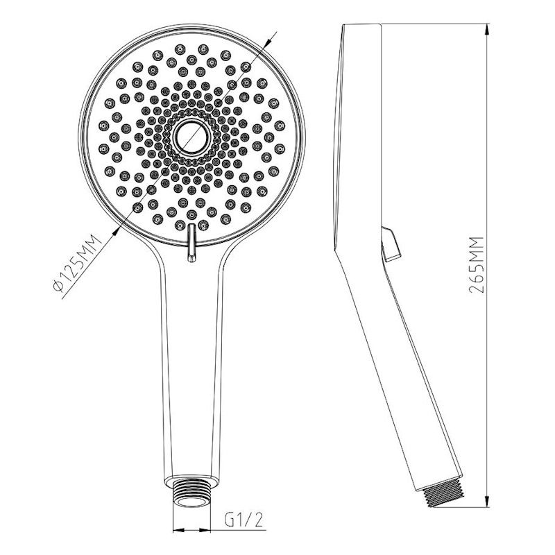 Лейка для душа Esko SCU1203Black, черный, артикул SCU1203Black