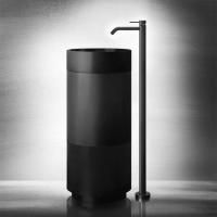 GESSI 316 Раковина Ø400 мм., для установки на столешницу, без перелива, нержавеющая сталь, цвет Black metal brushed PVD GESSI 316 Раковина Ø400 мм., для установки на столешницу, без перелива, нержавеющая сталь, цвет Black metal brushed PVD