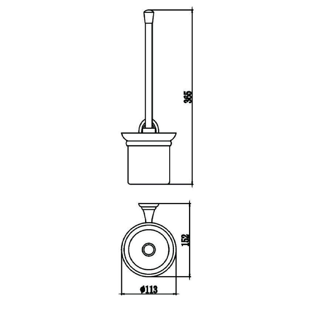 Ершик Savol S-003194, хром, артикул S-003194