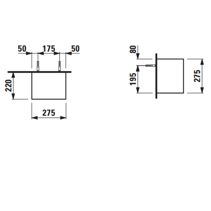 Laufen Palomba Шкаф подвесной, 275х220х275мм, цвет: синий