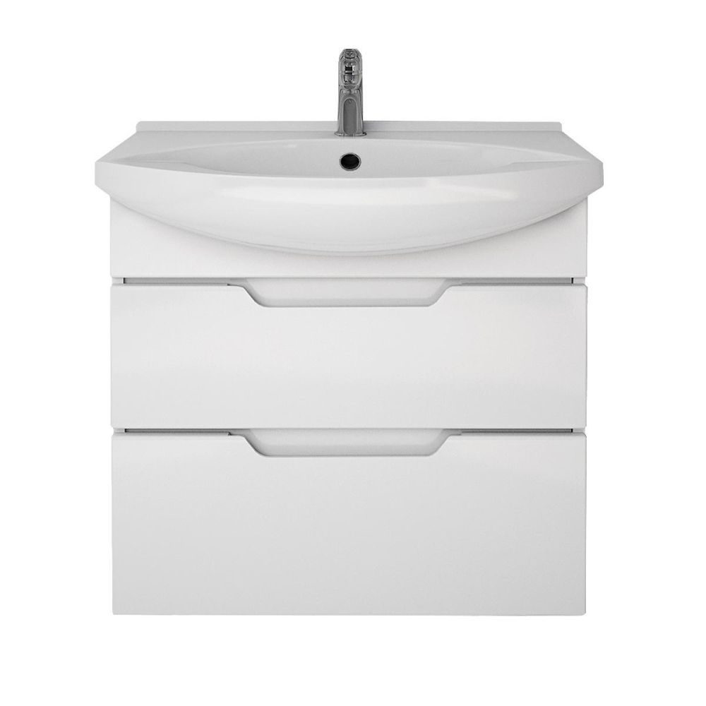 Тумба с раковиной подвесная/напольная Dreja Laguna Plus 65 см, белый, артикул 99-0105-com