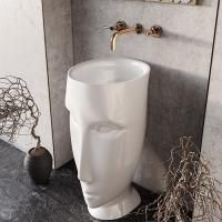 Kerasan Artwork Раковина свободностоящая "MOLOCO", с отверстием для слива в стену, цвет белый матовый