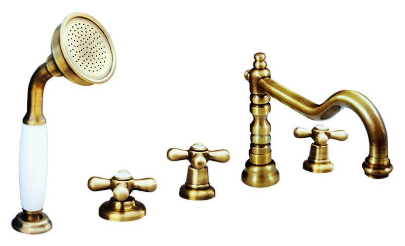 Смеситель для ванны на 5 отверстий, переключатель керамический