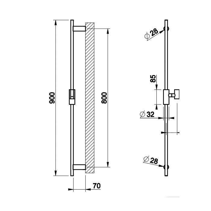 Gessi Ingranaggio Штанга для душа, цвет Black XL