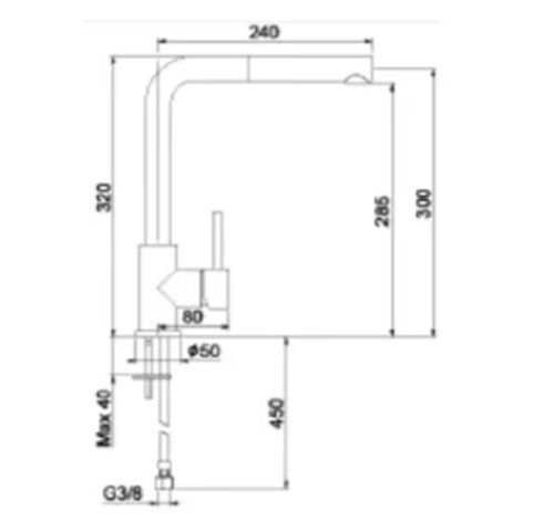 Смеситель для кухни Webert London LO940302015 Хром