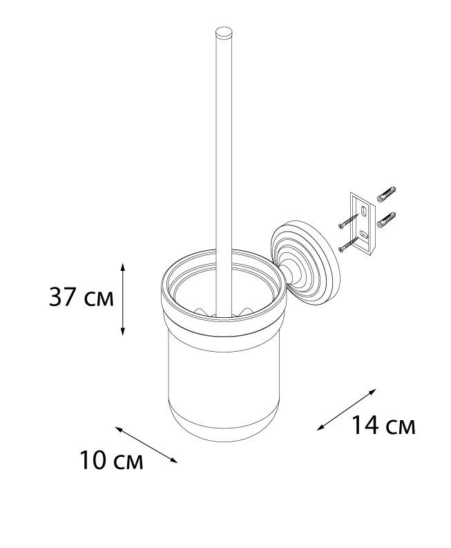 Ершик для унитаза Fixsen Retro FX-83813 Бронза, артикул FX-83813