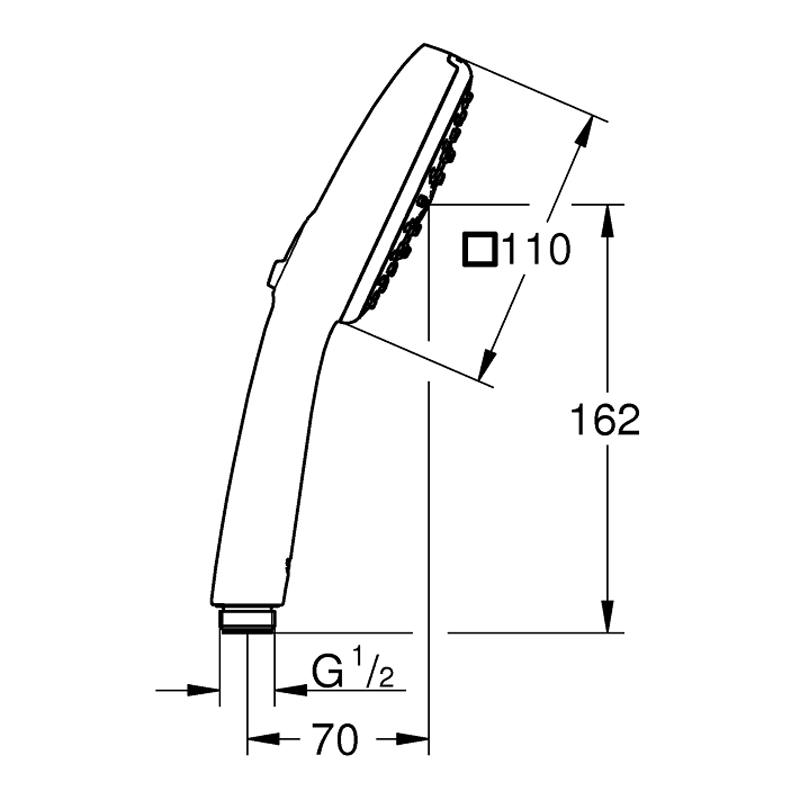 Ручной душ GROHE TEMPESTA CUBE 27572003 (хром, пластик, квадратный), шт Ручной душ GROHE TEMPESTA CUBE 27572003 (хром, пластик, квадратный), шт