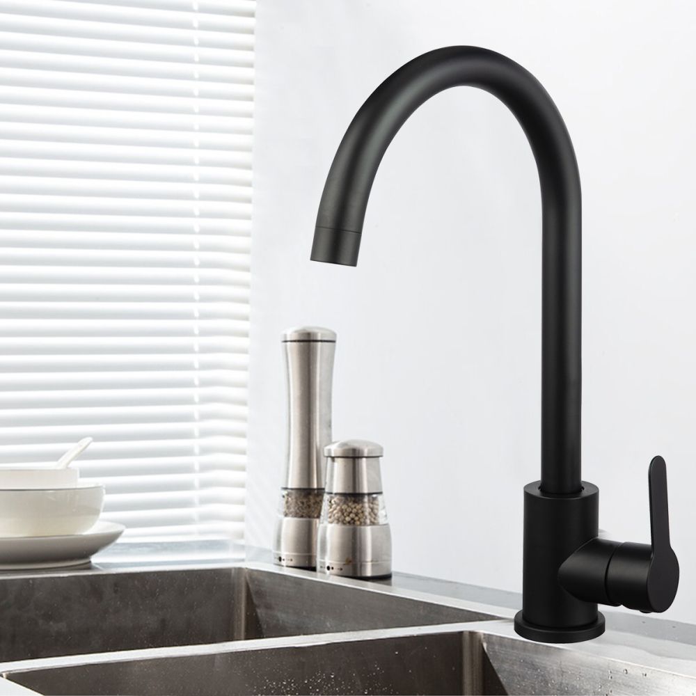 Смеситель для кухни WesnaArt EKO EKO05-110Black, черный, артикул EKO05-110Black