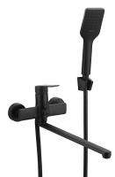 Смеситель Singapore black для ванны, излив 350мм, с акс., артикул:SB 31