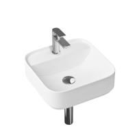 Комплект 4 в 1 Lavinia Boho Bathroom Sink Slim 21510334, накладная фарфоровая раковина 42 см, смеситель, латунный сифон, донный клапан quick-clac