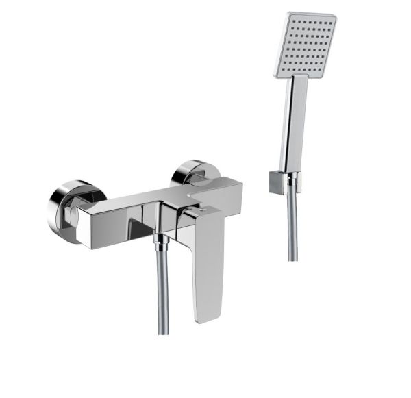 Fiore Dark, однорычажный смеситель для душа, с набором для душа, цвет хром