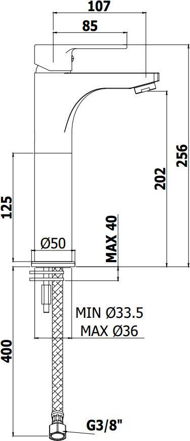Смеситель для раковины Paffoni Red RED071CR105 хром