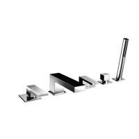 Fantini AR/38 Смеситель на борт ванны, 5 отв, излив 210мм, (без ручек), цвет: хром