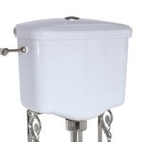 BELLA Бачок подвесной низкий, для напольного WC, с отв. для кнопки слива, белая керамика