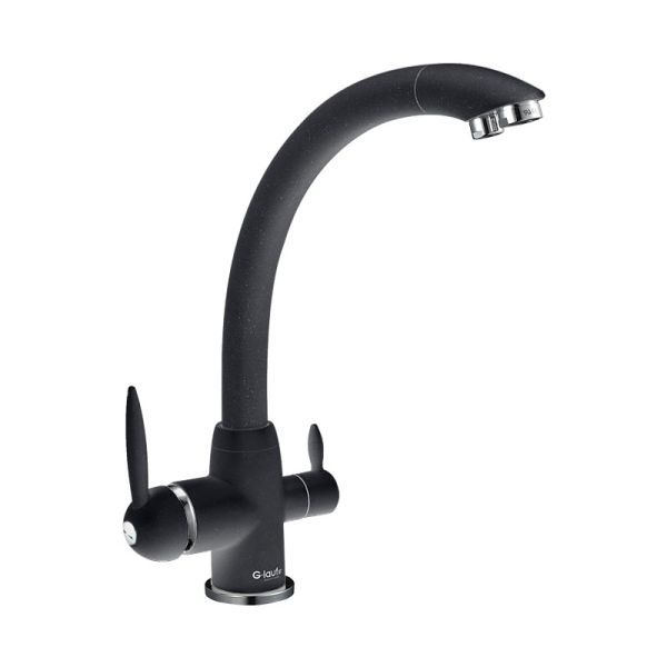 Смеситель для кухни с подключением фильтра G.Lauf GOP18-A093KB, черный