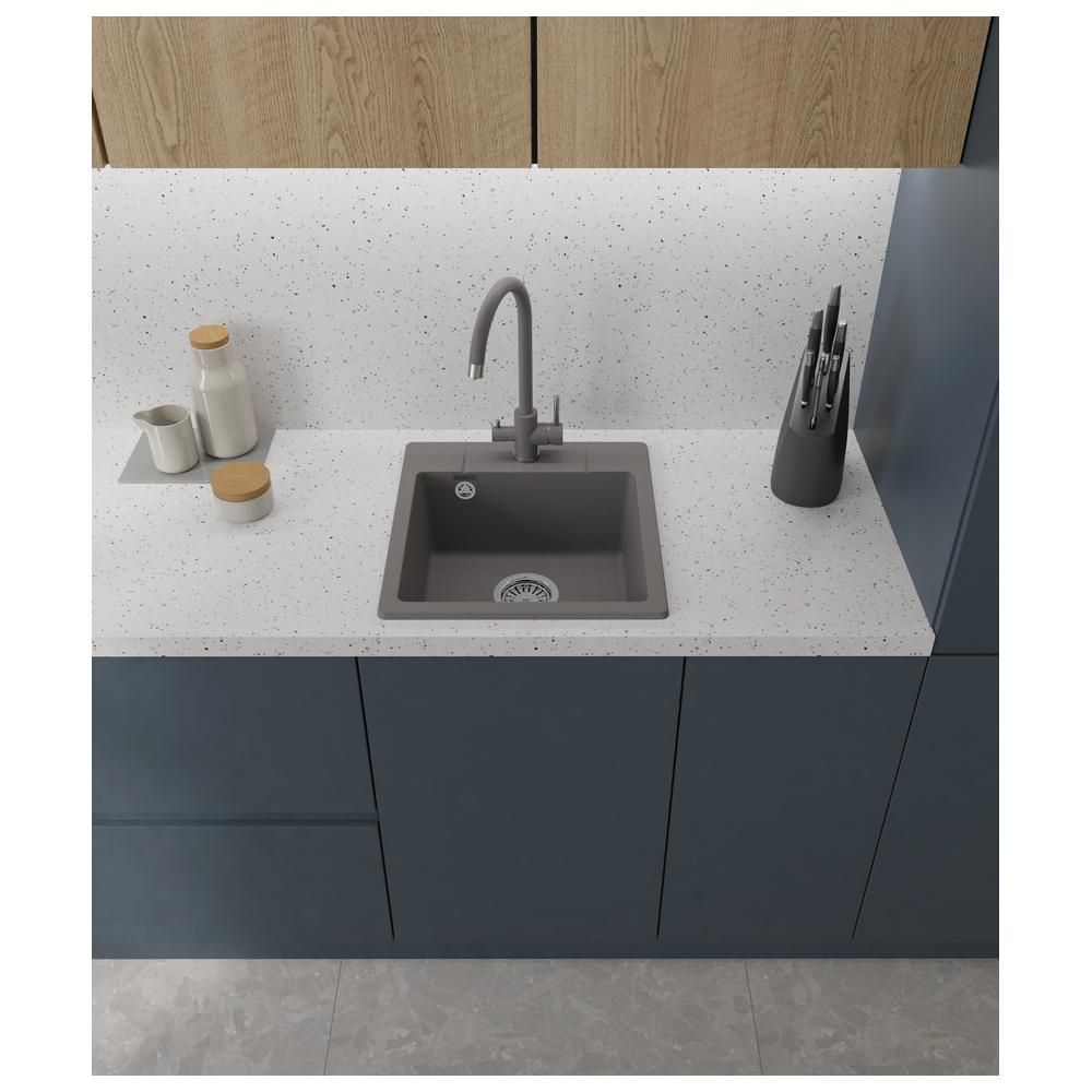 Кухонная мойка GranFest URBAN 245, темно-серый, артикул 245 темно-серый